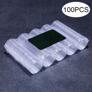 Round Coin Box Holder Plastic Storage Display Organize Cases