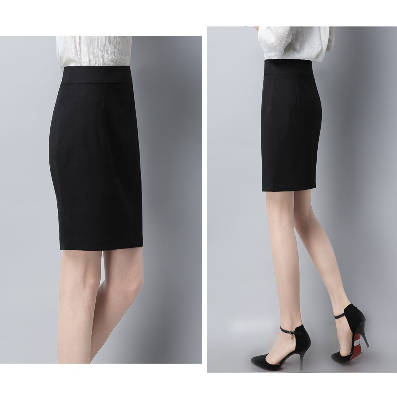 Chân váy công sở váy bút chì màu đen CR48V01 chất thun umi co dãn | BigBuy360 - bigbuy360.vn
