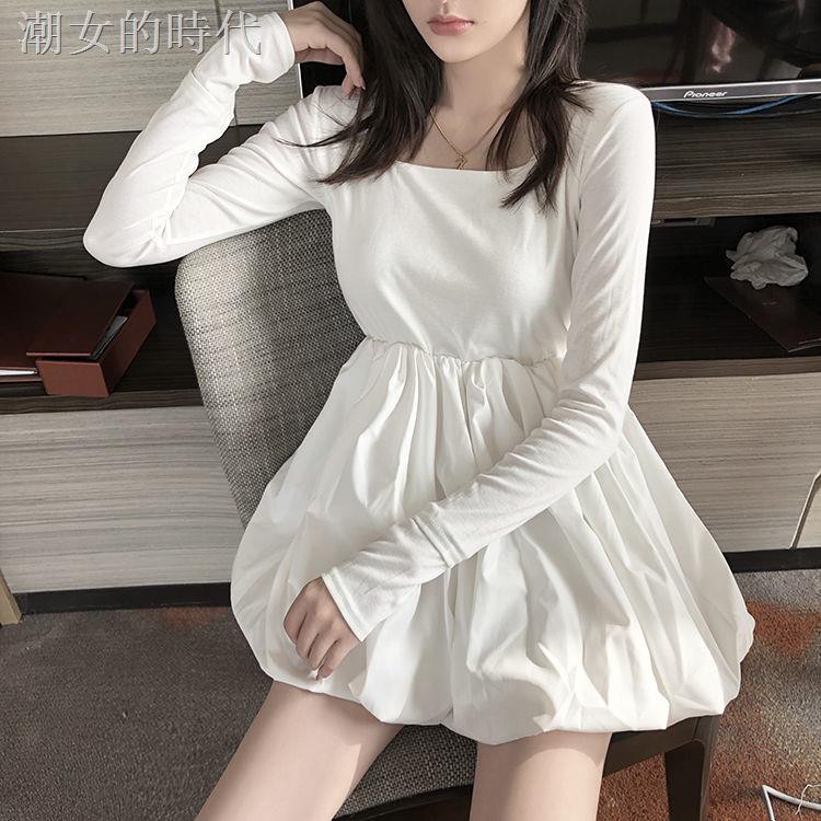 Đầm Dệt Kim Tay Dài Lưng Cao Thời Trang Xuân Thu Cho Phái Nữ | BigBuy360 - bigbuy360.vn