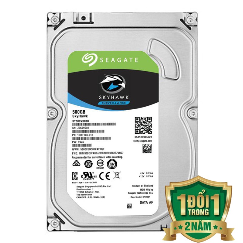 Ỏ CỨNG HDD SEAGATE 500GB SKYHAWK - CHUYÊN DÙNG CAMERA