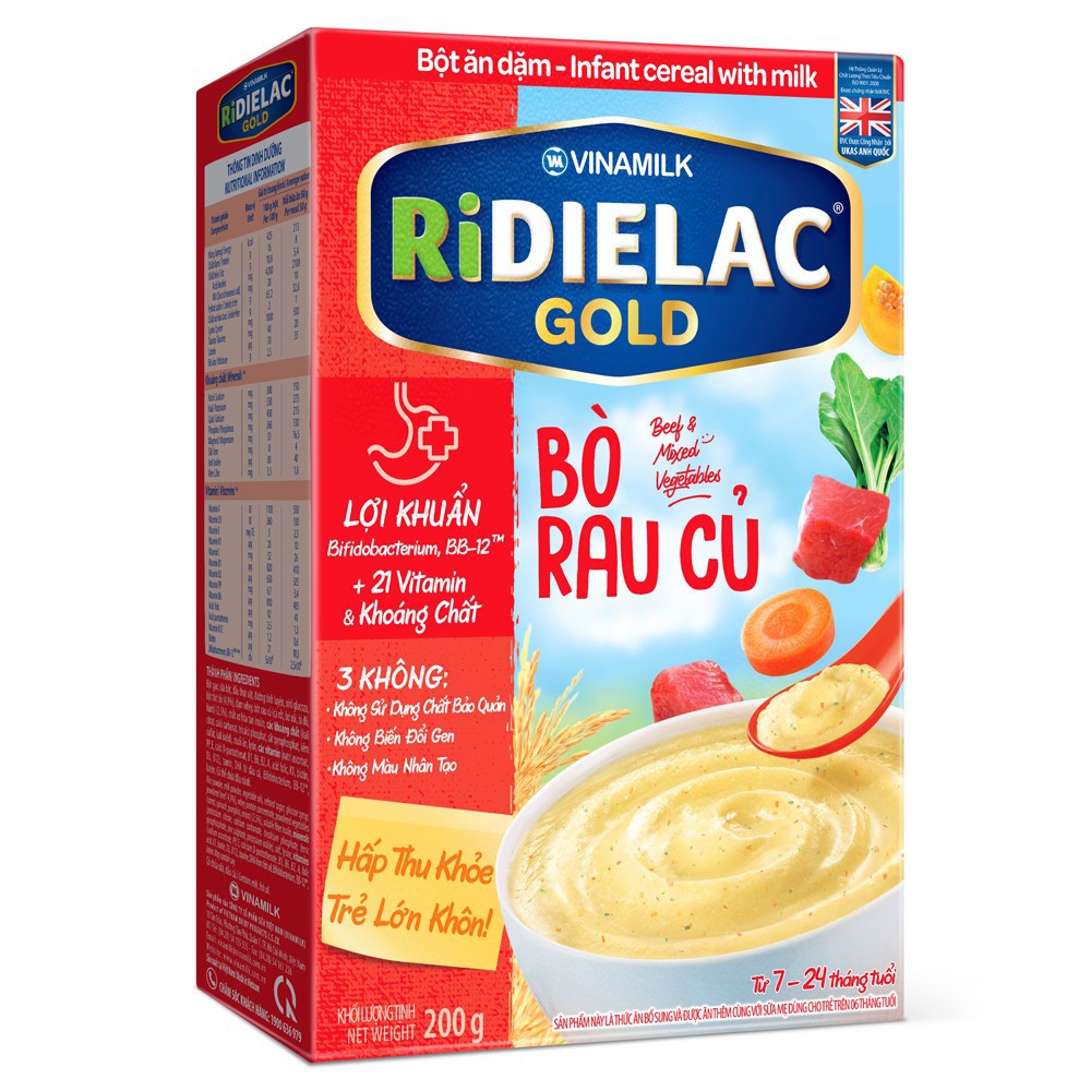 Bột AD Ridielac Gold bò rau củ HG 200g