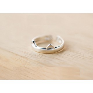 Nhẫn mèo bạc nhẫn nam nữ phong cách Hàn Quốc nhẫn đeo tay nam nữ thiết kế sáng tạo đẹp thời trang