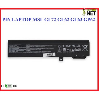 🎁PIN ZIN 🎁 PIN LAPTOP MSI  GL72 GL62 GL63 GP62 BTY-M6H - CHÍNH HÃNG NHẬP KHẨU