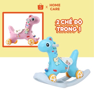 Đồ chơi xe đẩy ngựa bập bênh HomeCare kiêm chòi chân 2in1 có nhạc cho các bé vui chơi tại nhà cực xinh