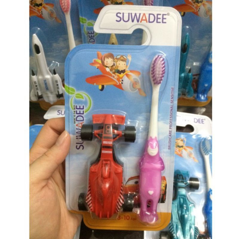 (Kèm đồ chơi) Bàn chải đánh răng trẻ em Suwadee
