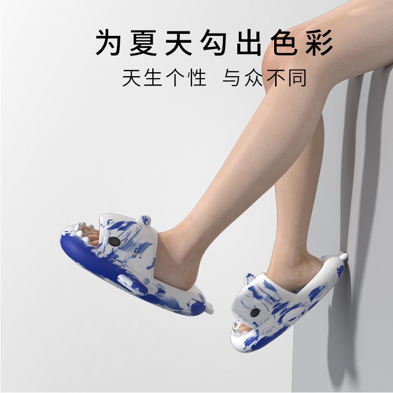 4cm Dép Đi Trong Nhà/Ngoài Trời Hình Cá Mập Dễ Thương Cho Người Lớn Và Trẻ Em dép đi trong nhà dép đi trong nhà tắm