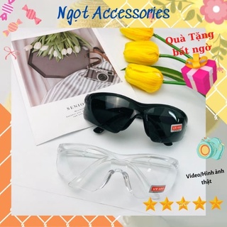 Kính Râm  Bảo Hộ Chống Tia UV 400 và Ánh Sáng Xanh Thiết Kế Ôm Sát Mặt Chống Bụi Đi Được Ngày Đêm Bảo Vệ Mắt Cho Nam Nữ