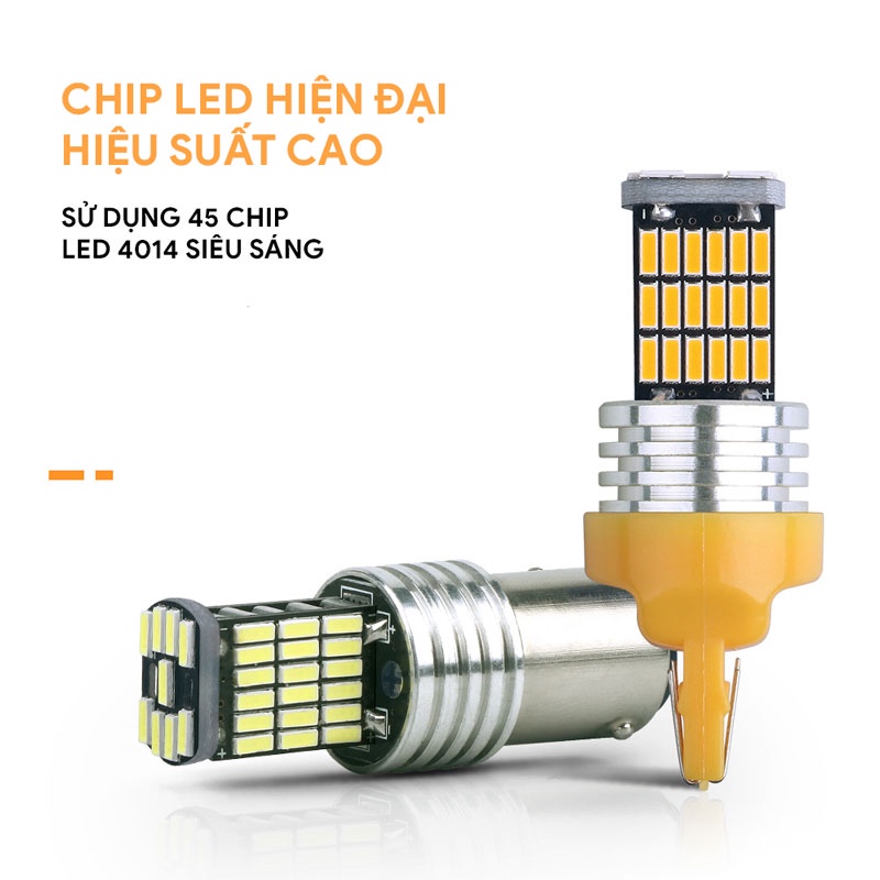 Đèn LED  hậu, phanh, xi nhan chân 1156 1157 T20 7743 3157 chip 4014 T204014-45