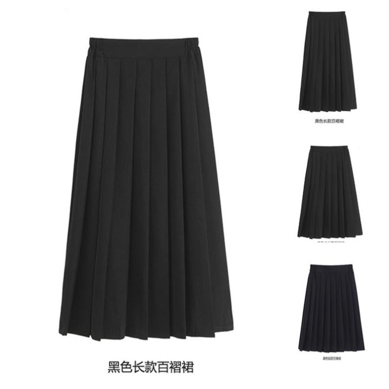 Chân váy kiểu chữ A eo cao xếp ly dáng dài/trung bình/ngắn phong cách học sinh Nhật Bản (có bán quần dài đồng phục) ⚜️ 🔥