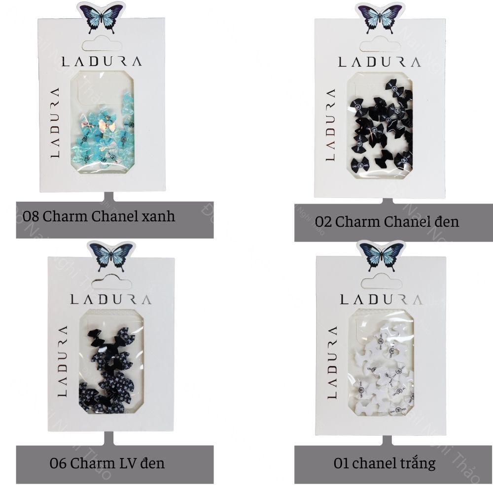 Charm nail nơ thương hiệu trang trí móng