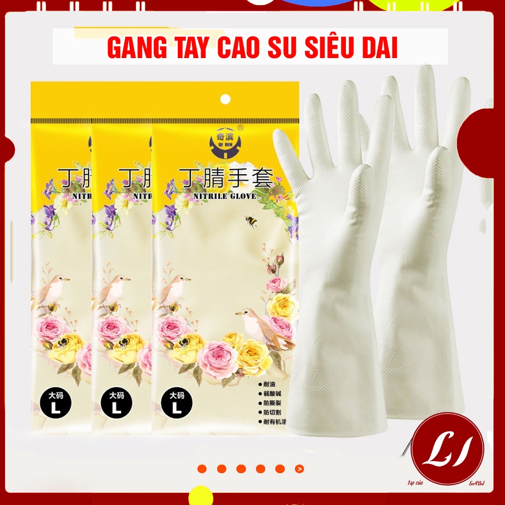 Gang tay cao su siêu dài, bền đẹp loại 1 ( 1 đôi)