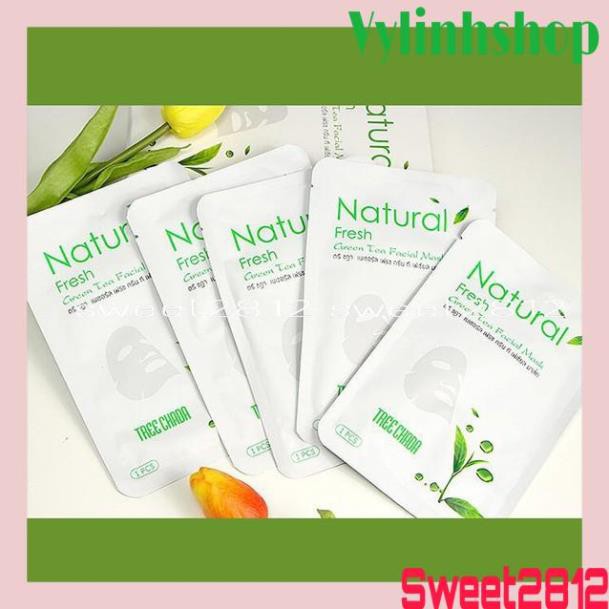 Mặt Nạ Trà Xanh Natural Fresh Green Tea Facial Mask Treechada