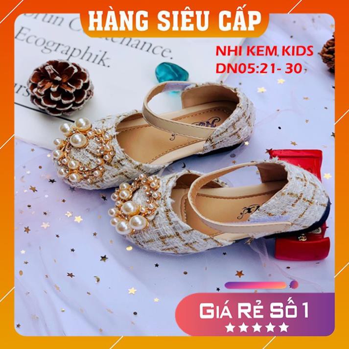 [FREESHIP- ẢNH THẬT- CLIP THẬT ] DN05, sandan dạ  cho bé gái hàng quảng châu cao caaos, full hộp, full siz