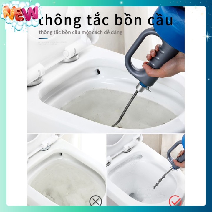 🇳 🇪 🇼®️ Máy thông tắc cống nhanh nhà bếp, nhà vệ sinh, xử lý tóc (10m)