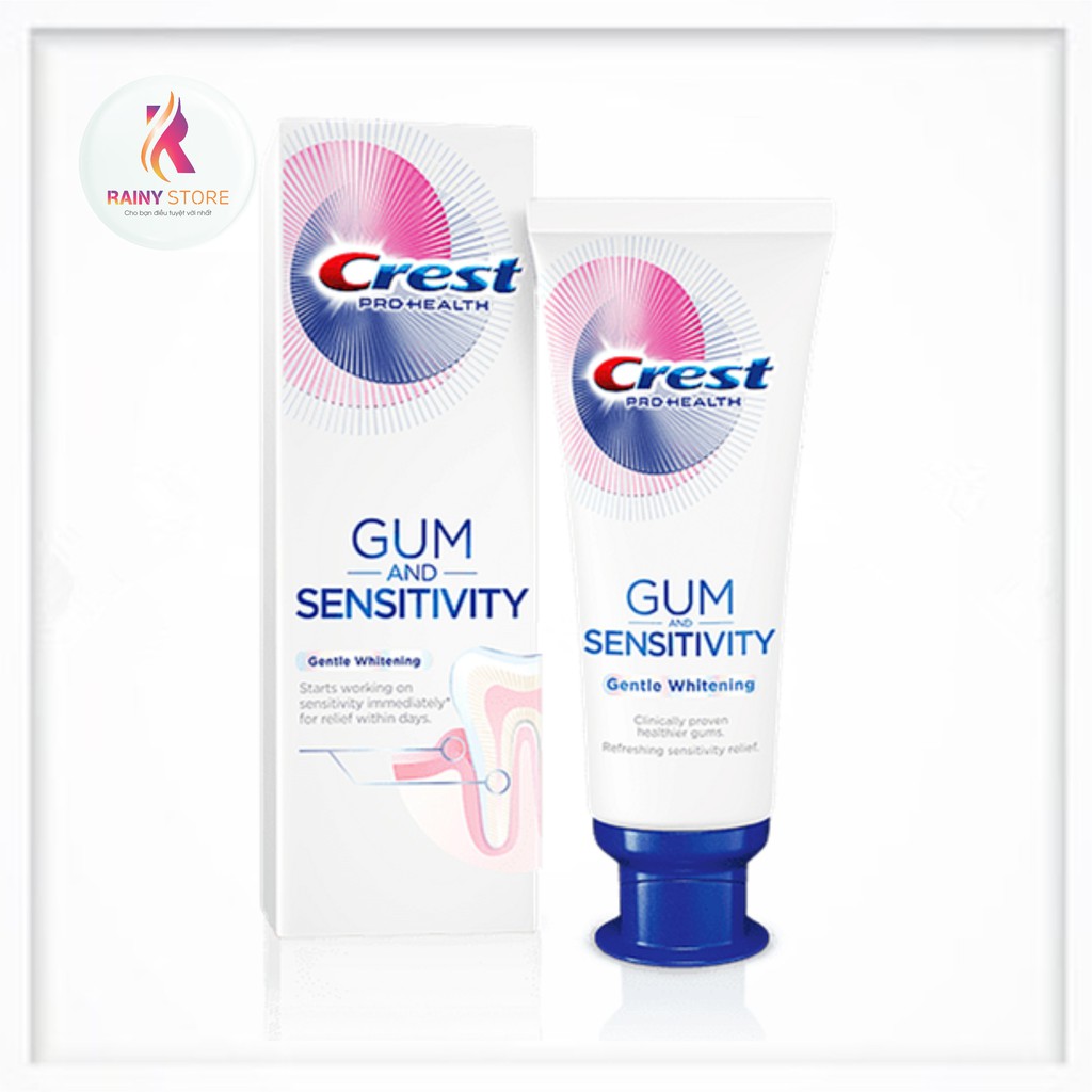 Kem đánh răng trắng sáng giảm ê buốt Crest Pro-Health Gum and Sensitivity 116ml Mỹ