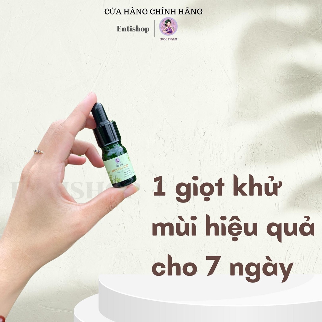 Serum hương chi chiết xuất lá trầu không khử mùi cơ thể MỘC NHAN 5ml