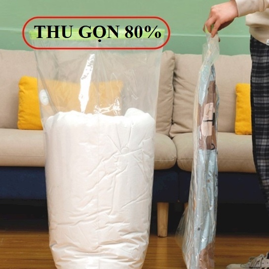 Túi hút chân không đựng quần áo giày chăn màn mền gối gấp gọn chính hãng chất liệu mềm dẻo trong suốt cao cấp