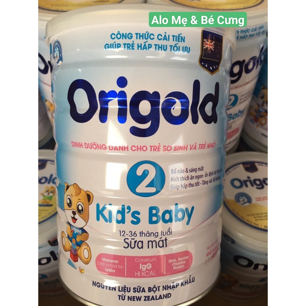 Sữa Mát Origold Kid's Baby Số 2 - Lon 900g. Sữa Tăng Sức Đề Kháng