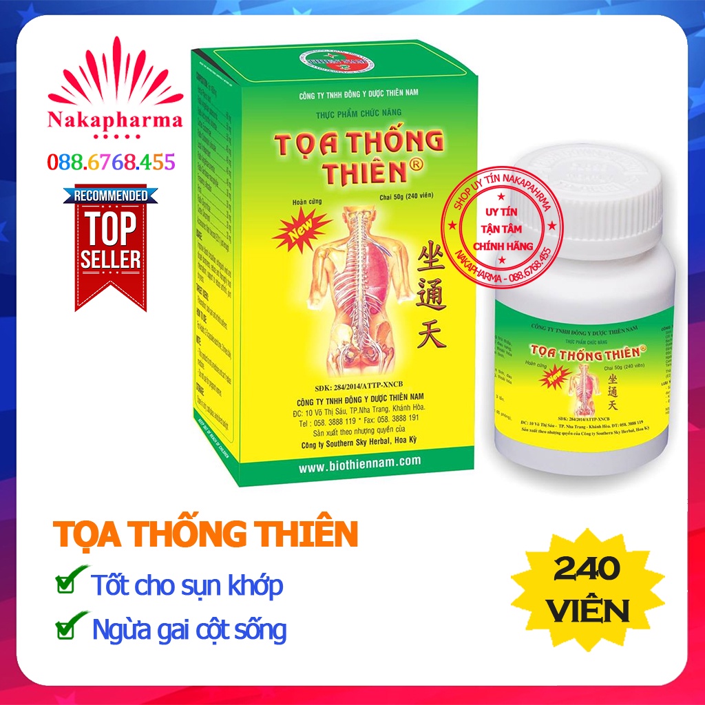 Tọa Thống Thiên – Giảm đau thần kinh tọa, phong hàn thấp, gai cột sống, thoái hóa cột sống, đau lưng vai