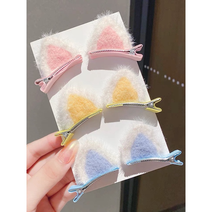 Kẹp tóc tai mèo dễ thương hàn quốc