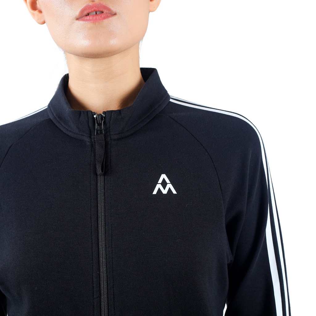 Bộ Quần Ao Nỉ Thể Thao Nữ AM WTS001 Dáng Slimfit, Khoá Kéo, Không Nhăn, Vận Động Thoải Mái Sport1
