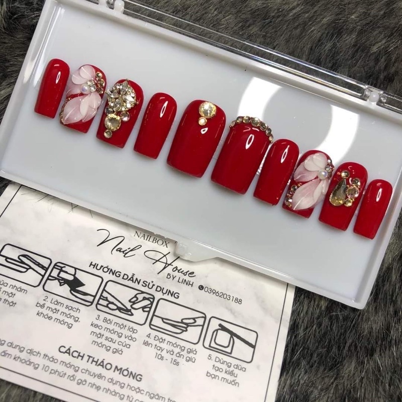 Hoa Bột Hoa Gắn Móng Nail Cánh Nhọn Giá 1bông