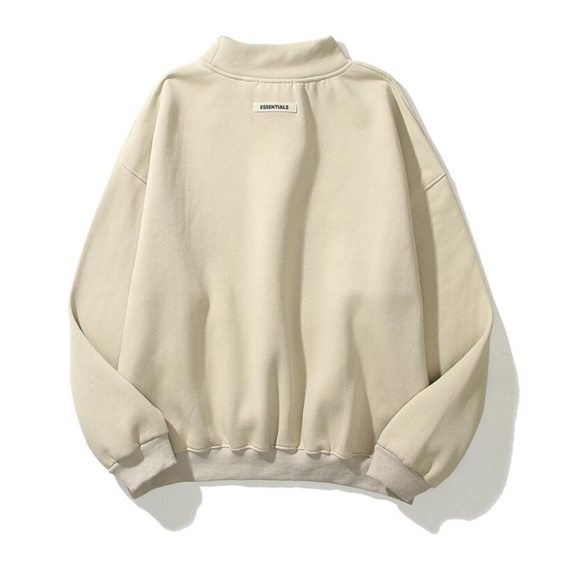 Áo sweater FOG Fear Of God Essentials cổ lọ tay dài in chữ cái da phản quang thời trang thường ngày