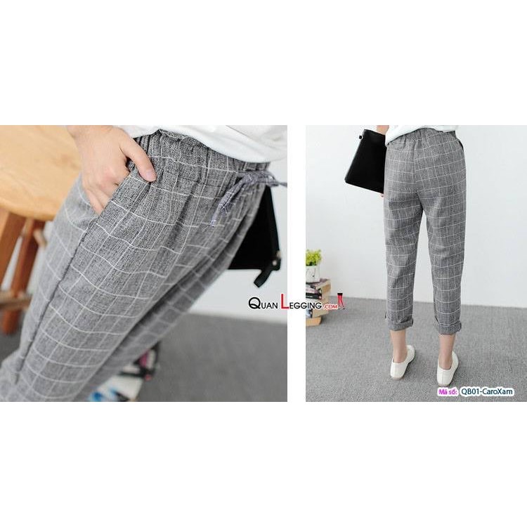 Quần Baggy Caro Sọc Kẻ Unisex