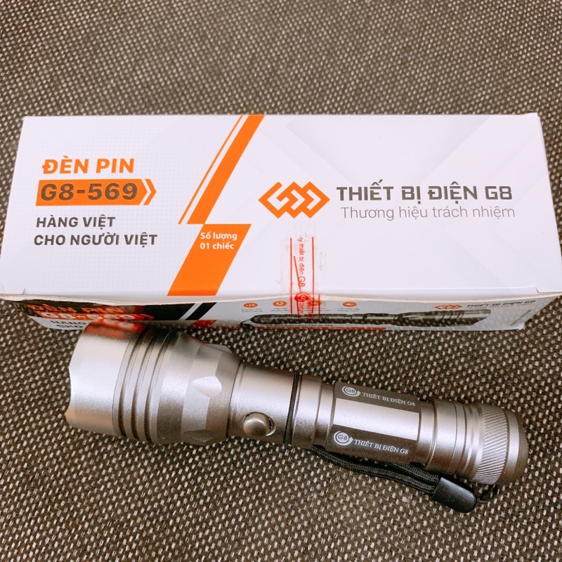 Đèn Pin Led Cao Cấp G8-569 _ đèn pin gọn nhẹ siêu sáng, siêu bền