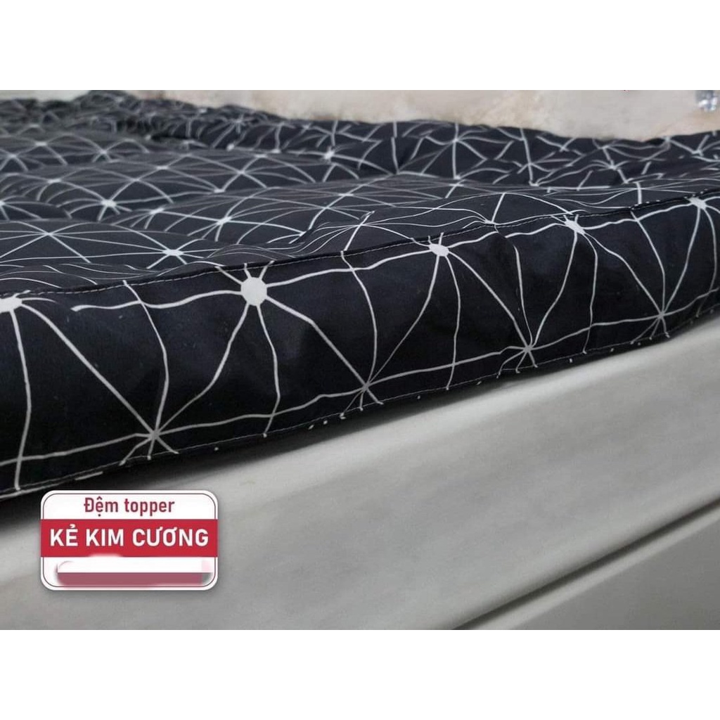 ♨️XÃ KHO♨️ Nệm topper đủ size dày 7cm, 3 lớp bông chần mát mềm mịn, nệm topper giá rẻ cho sinh viên, trải lên nệm_HCM