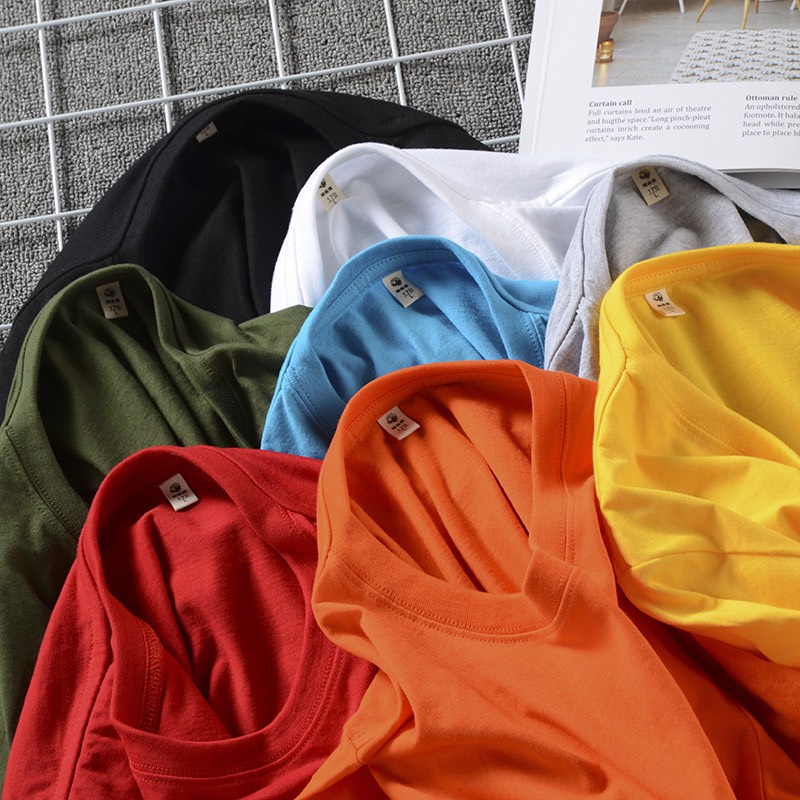 Áo thun unisex,áo thun tay ngắn trơn nam nữ,áo thun cổ tròn vải cotton,áo thun mùa hè năng động, áo team group gia đình
