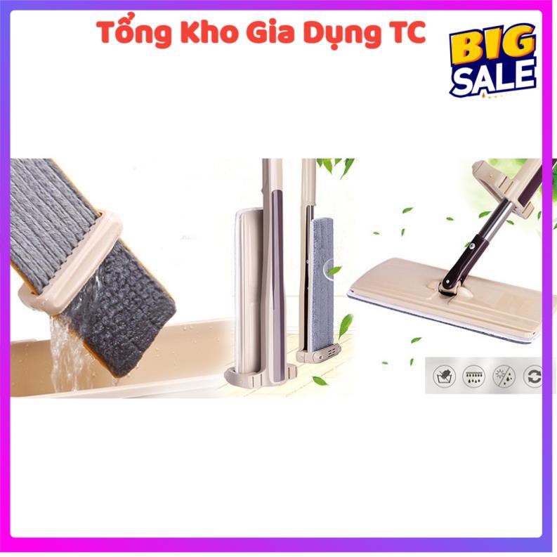 Chổi lau nhà tự vắt thông minh, cây lau nhà tự vắt thông minh tặng kèm 1 thảm lau siêu hot