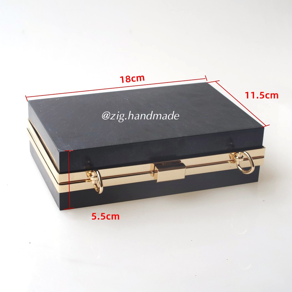 Phôi túi ví khung hộp hình chữ nhật ngang 18x12x5.5cm