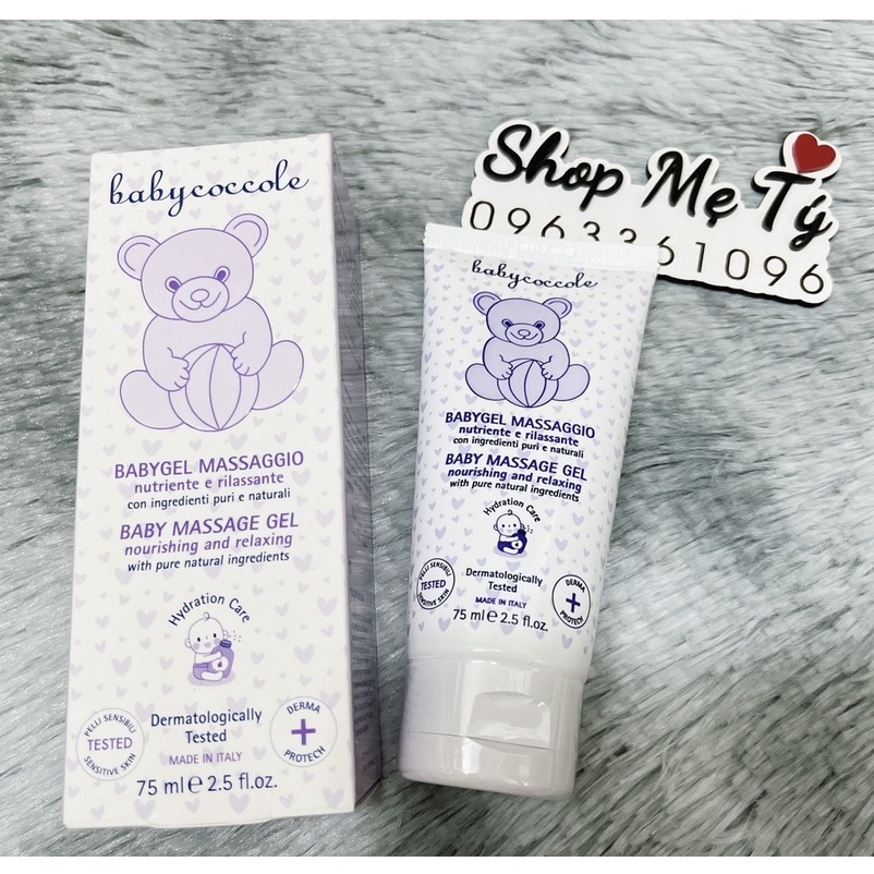 Gel massage dầu mát xa 75ml chiết xuất hạnh nhân Babycoccole cho trẻ sơ sinh 0M+ (Baby coccole)