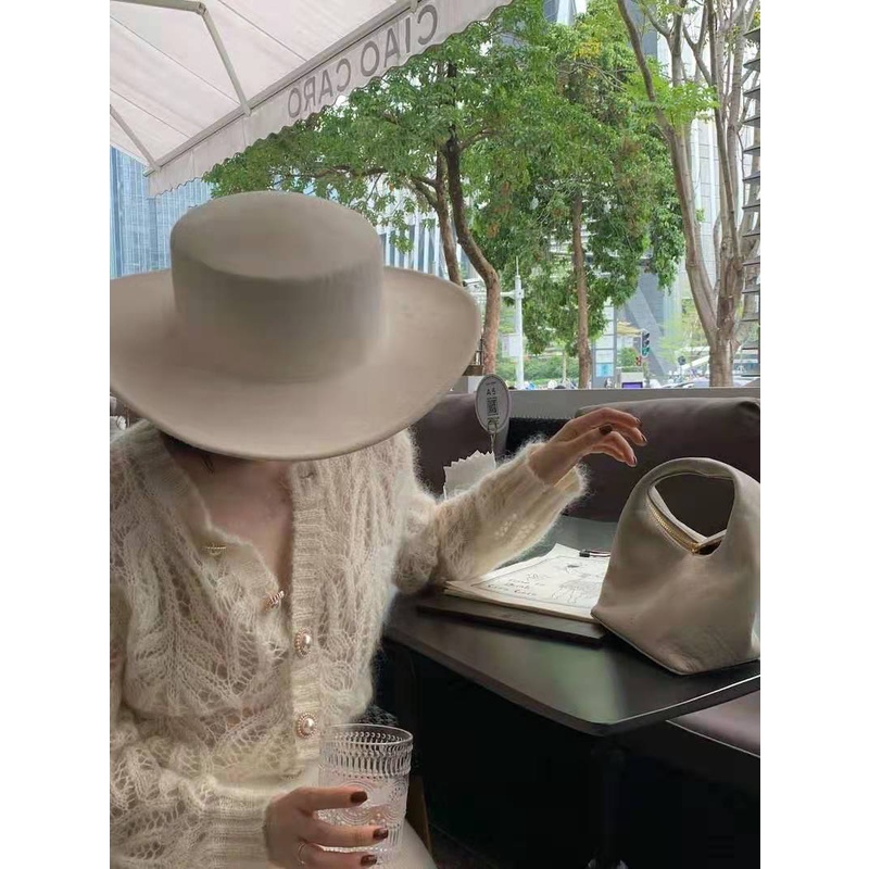 Áo Khoác Cardigan Dệt Kim Mỏng Dáng Rộng Thiết Kế Lỗ Rỗng Đính Ngọc Trai Thời Trang Mới Sành Điệu | BigBuy360 - bigbuy360.vn