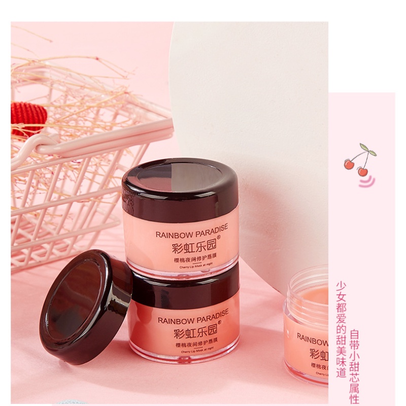 [Hàng mới về] Mặt nạ cherry dưỡng ẩm tẩy tế bào chết phục hồi ban đêm Rainbow Paradise