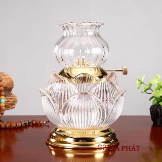 Đèn dầu thờ hoa sen