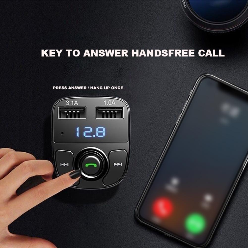 Tẩu sạc Mp3 I4H0 Bluetooth Usb 3.1a cho xe hơi