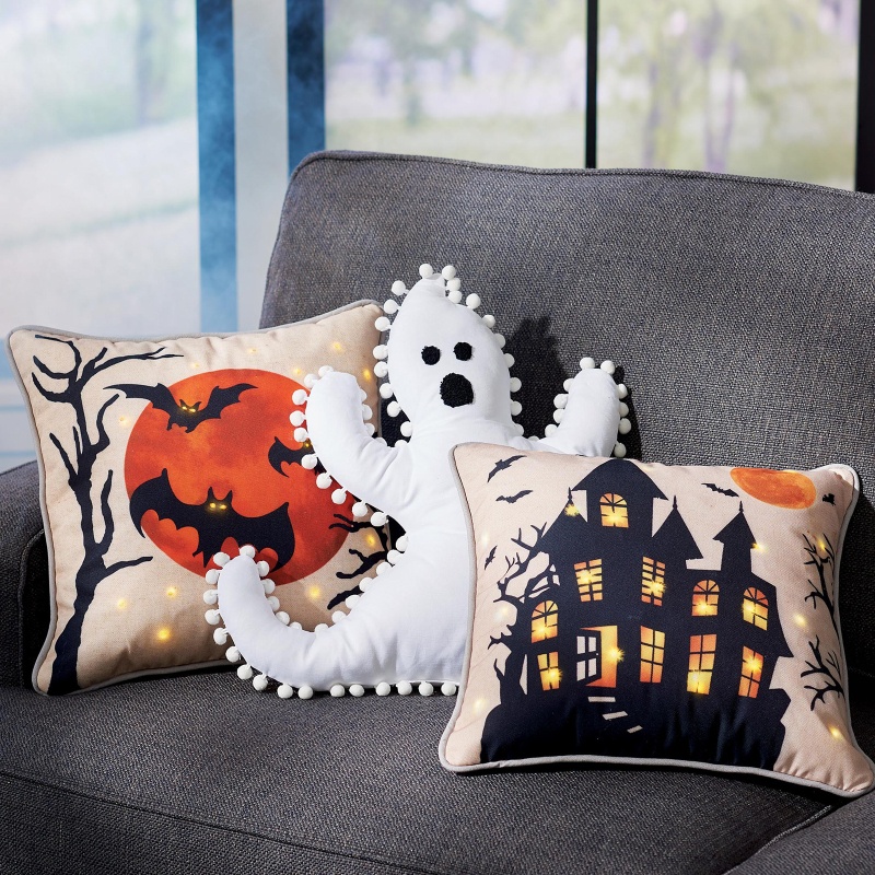 Gối Nhồi Bông Họa Tiết Hoạt Hình Phong Cách Halloween