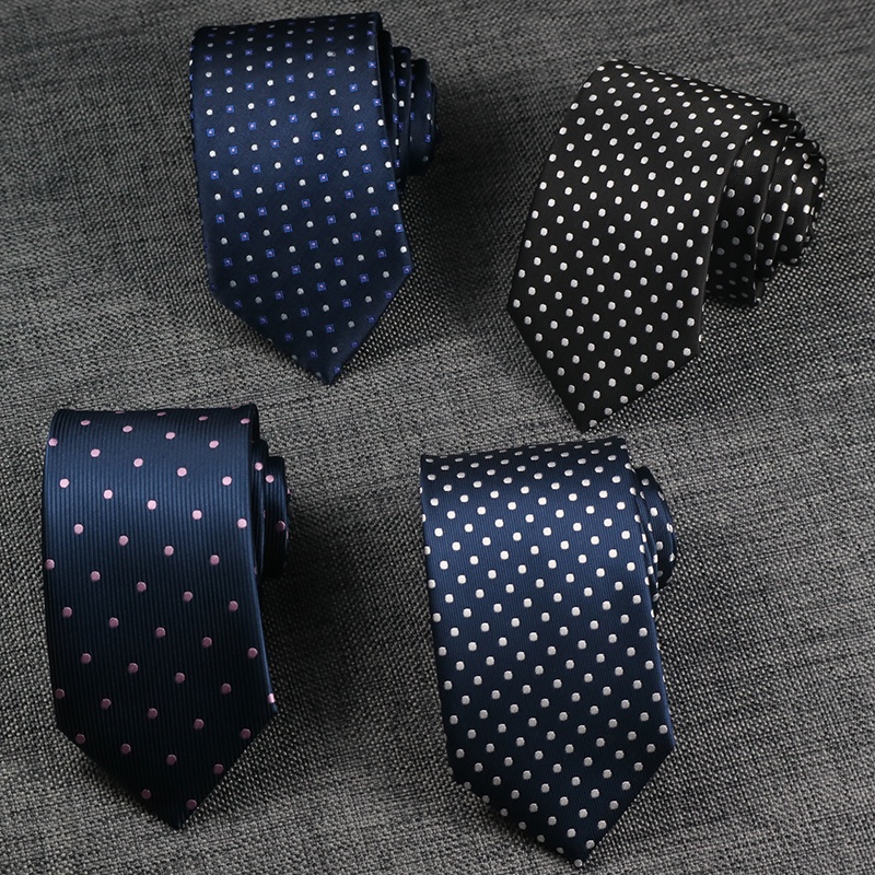 Cà Vạt 7CM Họa Tiết Chấm Bi Sang Trọng Dành Cho Nam