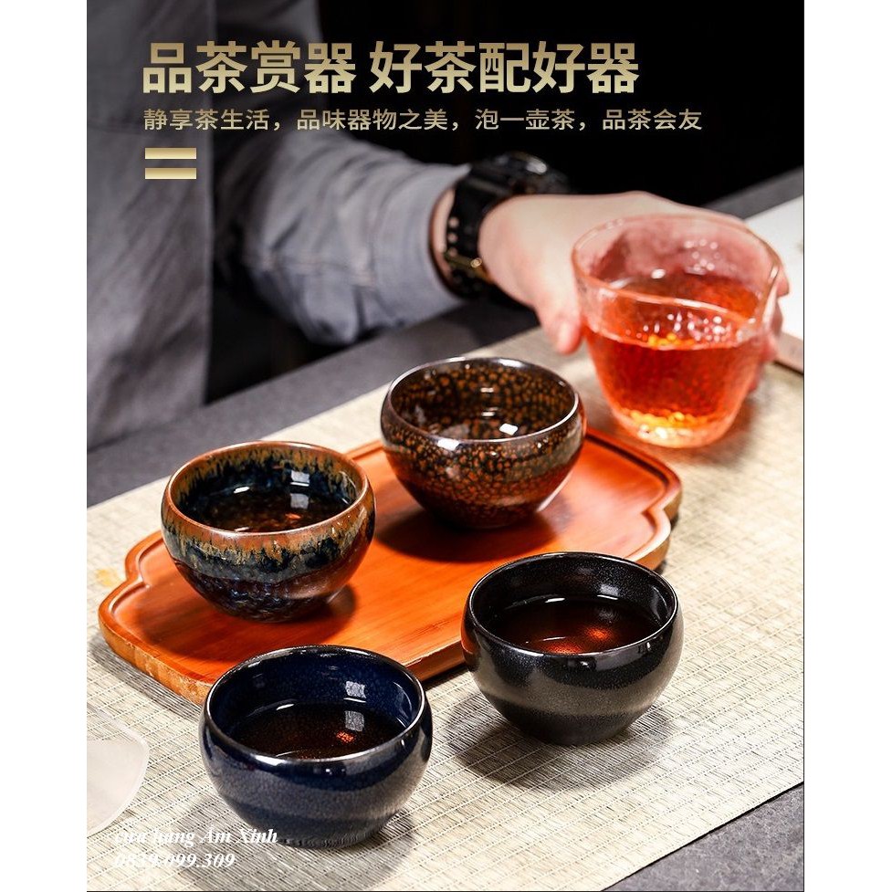 Chén Thiên Mục Kiến Trản Dung Tích Từ 130 ml Tới 200 ml (Sản phẩm tuyển chọn của Nghệ Nhân)