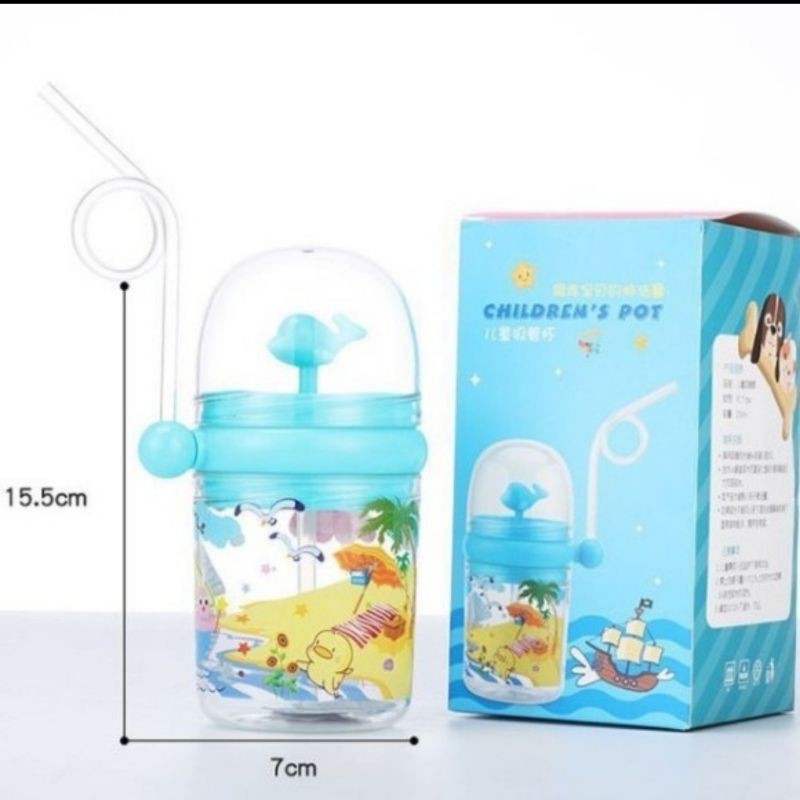 Bình Nước Hình Cá Heo 250ml Không Chứa Bpa