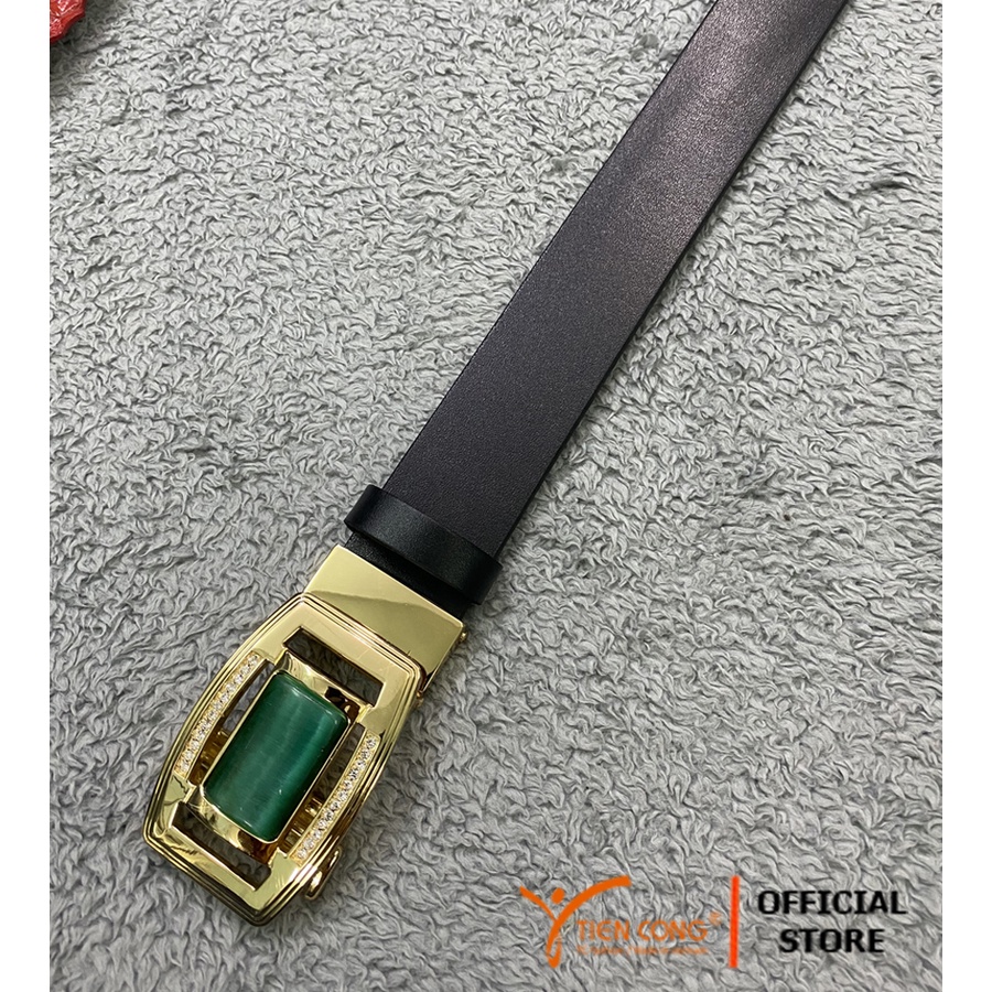 Thắt Lưng Nam da bò 2 lớp cao cấp đầu khóa thời trang TIẾN CÔNG TCN1200