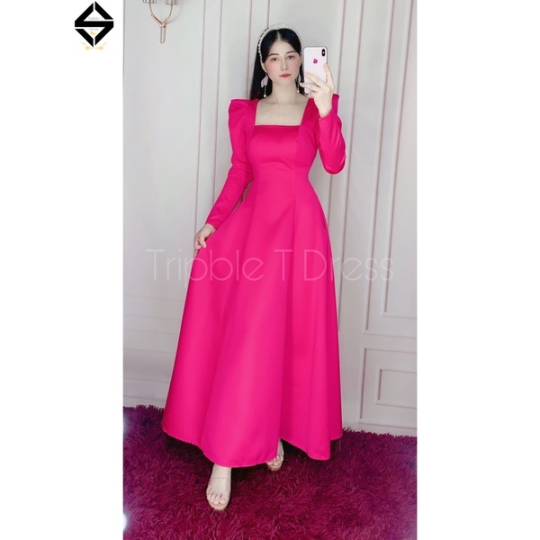 Đầm dự tiệc xoè tay dài cổ vuông TRIPBLE T DRESS - SIZE S/M/L/XL - MS213V