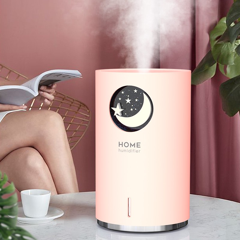 Máy phun sương Fnelse tạo độ ẩm họa tiết bầu trời sao đáng yêu chất lượng cao 700ml