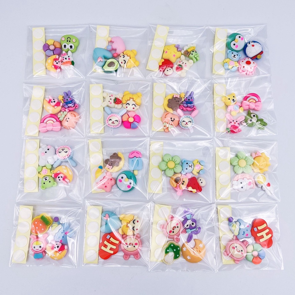 Set Stickers 3D - Sticker Nổi Dán Đồ Vật, Trang Trí Balo, Túi Xách Dễ Thương