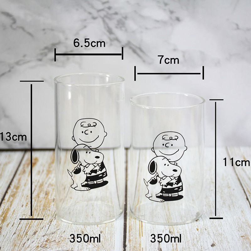 Ly Thủy Tinh Uống Nước Kèm Ống Hút Họa Tiết Hoạt Hình Dễ Thương | BigBuy360 - bigbuy360.vn