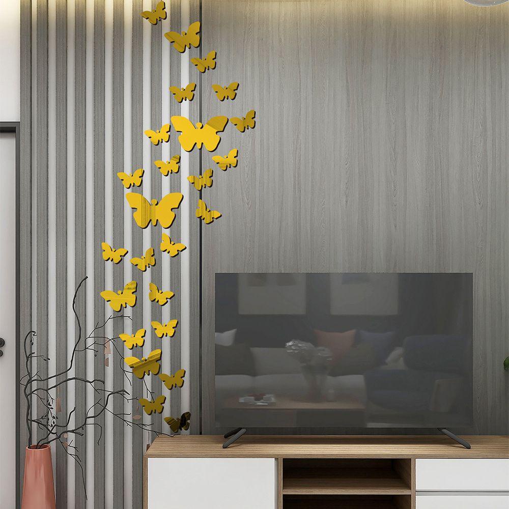 Bộ 25 Miếng Dán Hình Bướm 3D Dùng Trang Trí Tiệc Cưới Độc Đáo