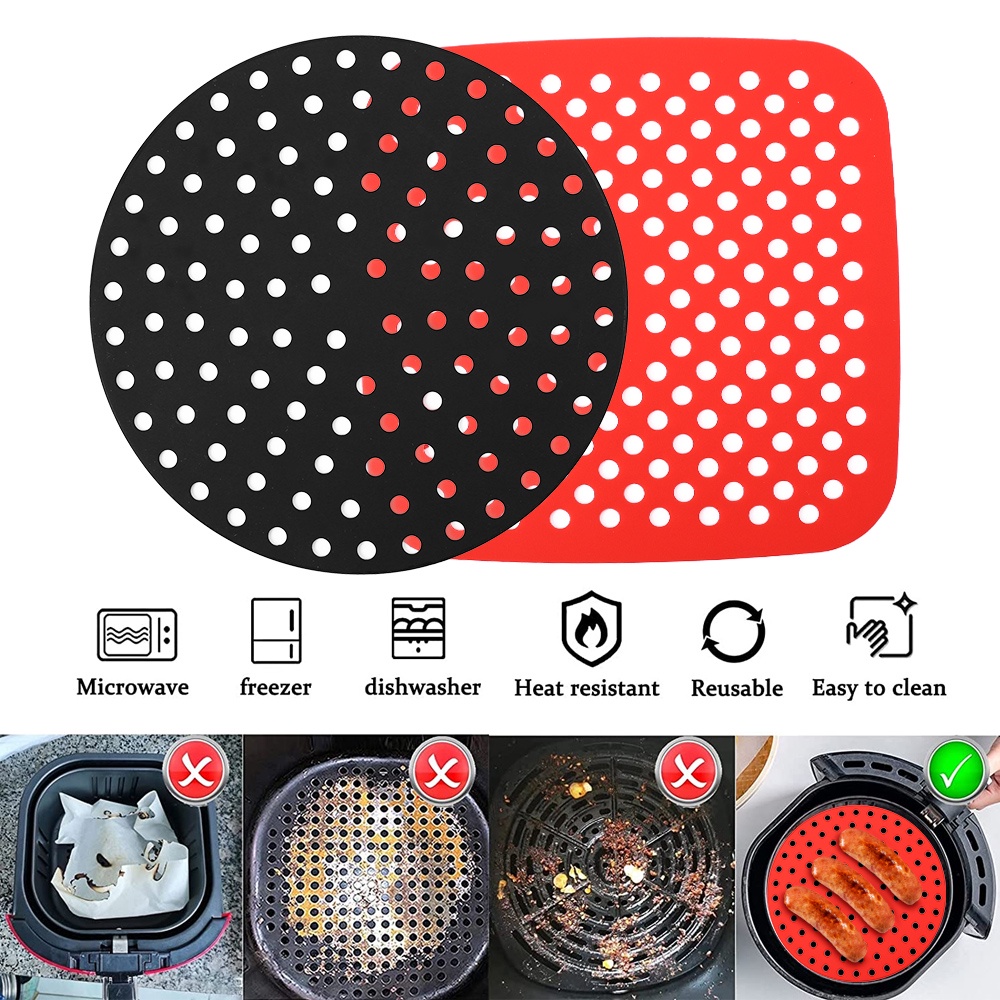 Thảm Lót Nồi Hấp Bằng Silicone Chịu Nhiệt Chống Dính Hình Tròn/Vuông