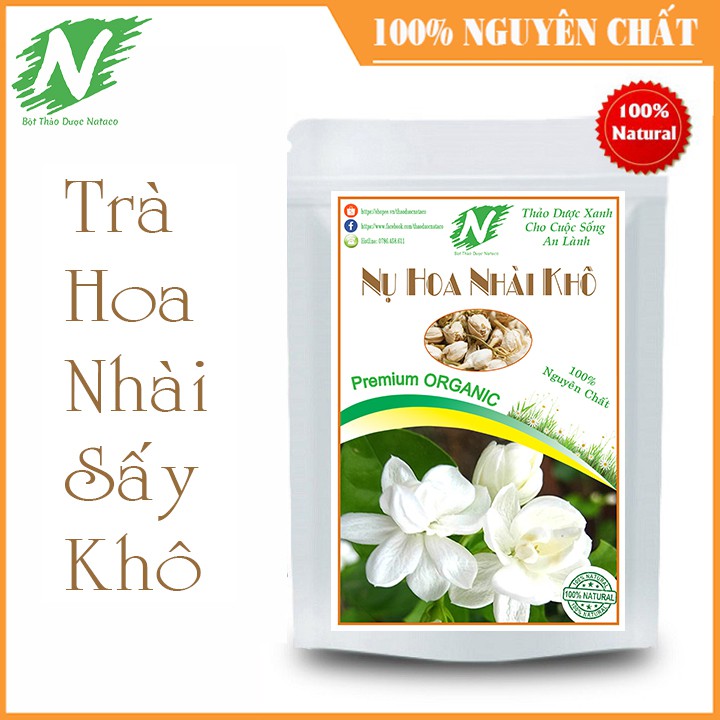 Trà Giảm Cân Hoa Nhài Khô (Hoa Lài) Loại Đẹp 100g Giúp Thải Độc, Giảm Tích Mỡ, Hạ Huyết Áp